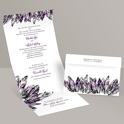 Feathery Style - Grapevine - Seal and Send Invitation