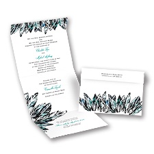 Feathery Style - Peacock - Seal and Send Invitation