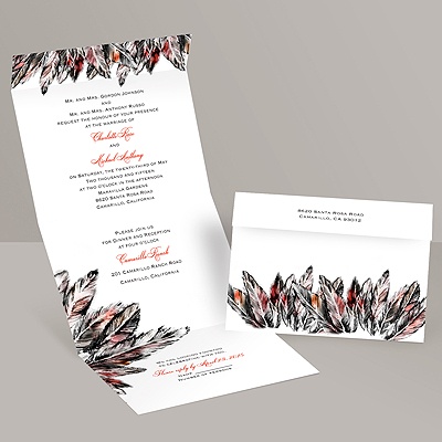Feathery Style - Tango - Seal and Send Invitation