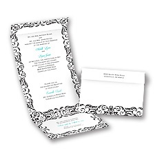 Damask Accents - Seal and Send Invitation