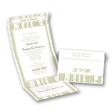 Birch Forest - Olive - Seal and Send Invitation