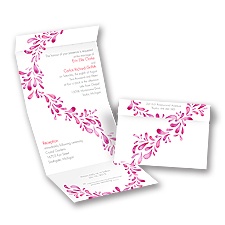 Watercolor Petals - Cherry - Seal and Send Invitation