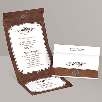Rustic Wedding - Seal and Send Invitation