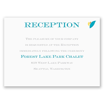 Rustic Whimsy - Reception Card