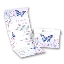 Beautiful Butterflies - Grapevine - Seal and Send Invitation