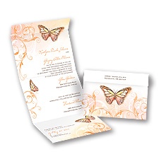 Beautiful Butterflies - Poppy - Seal and Send Invitation