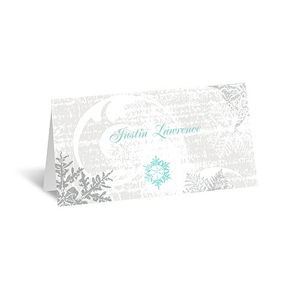 Snowflakes and Swirls - Pewter - Place Card