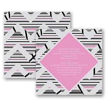 Extremely Chevron - Bubble Gum - Invitation