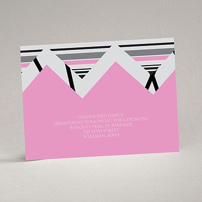 Extremely Chevron - Bubble Gum - Reception Card