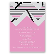 Extremely Chevron - Bubble Gum - Save the Date Magnet