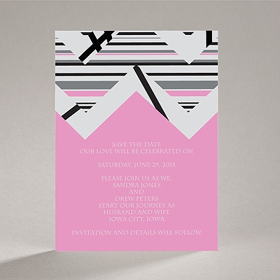 Extremely Chevron - Bubble Gum - Save the Date Magnet