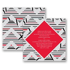 Extremely Chevron - Cherry - Invitation