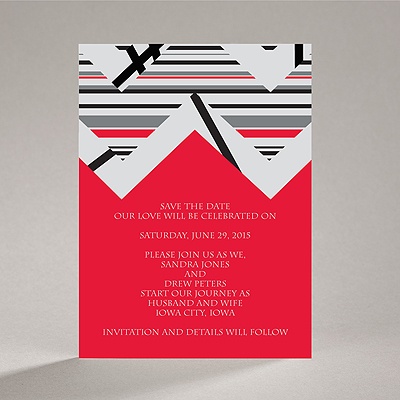 Extremely Chevron - Cherry - Save the Date Magnet