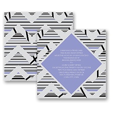 Extremely Chevron - Orchid - Invitation