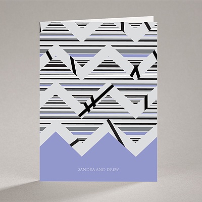 Extremely Chevron - Orchid - Note Card and Envelope