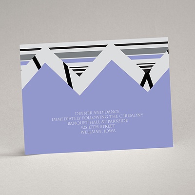 Extremely Chevron - Orchid - Reception Card
