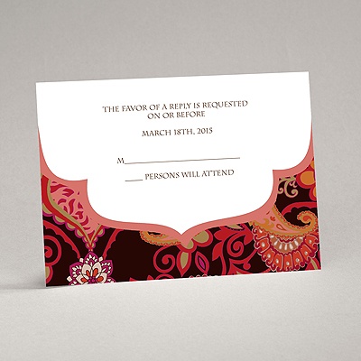 Exotic Flair - Espresso - Response Card and Envelope