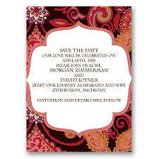 Exotic Flair - Espresso - Save the Date Magnet
