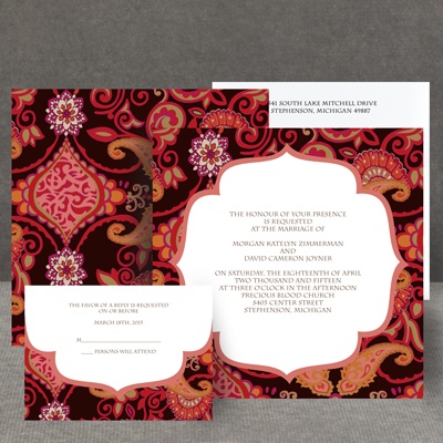 Exotic Flair - Espresso - Invitation