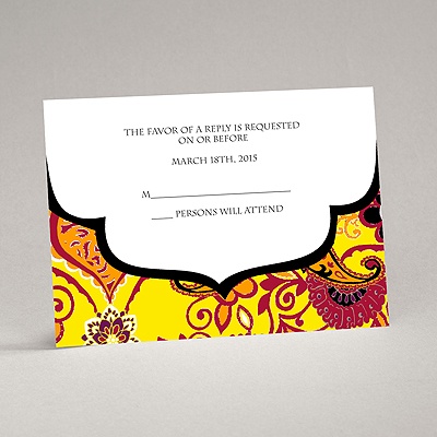 Exotic Flair - Canary - Response Card and Envelope