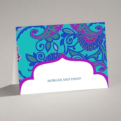 Exotic Flair - Peacock - Note Card and Envelope