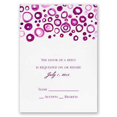 Artsy Romance - Amethyst - Response Card and Envelope