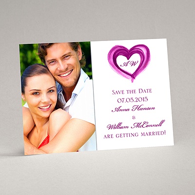 Artsy Romance - Amethyst - Save the Date Magnet