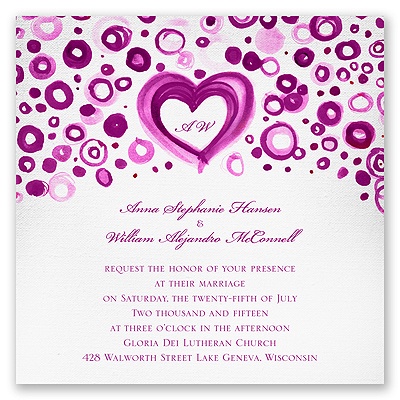 Artsy Romance - Amethyst - Invitation