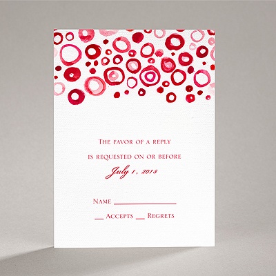 Artsy Romance - Cherry - Response Card and Envelope