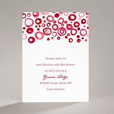 Artsy Romance - Cherry - Reception Card