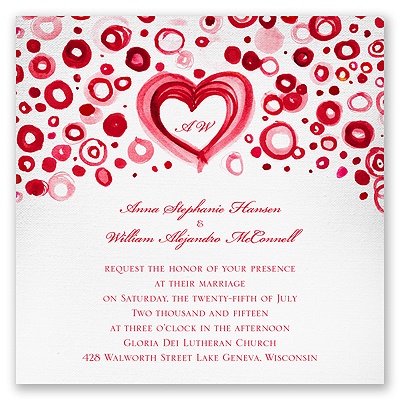 Artsy Romance - Cherry - Invitation