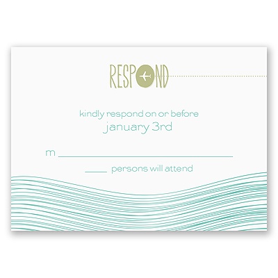 Destination Waves - Response Card and Envelope