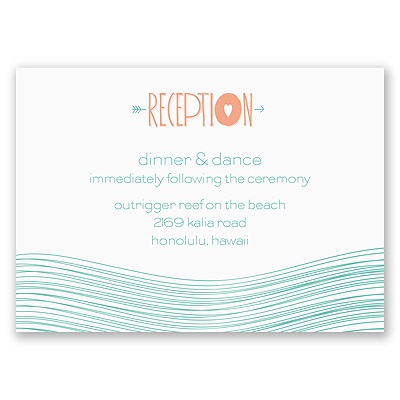 Destination Waves - Reception Card