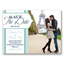 Pinstripe Monogram - Save the Date Magnet