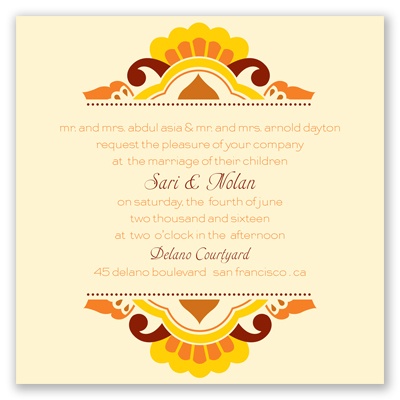 Moroccan Beauty - Citrus - Invitation