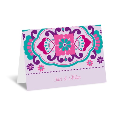 Moroccan Beauty - Fuchsia - Note Card and Envelope