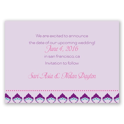 Moroccan Beauty - Fuchsia - Save the Date Magnet