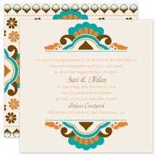 Moroccan Beauty - Peacock - Invitation