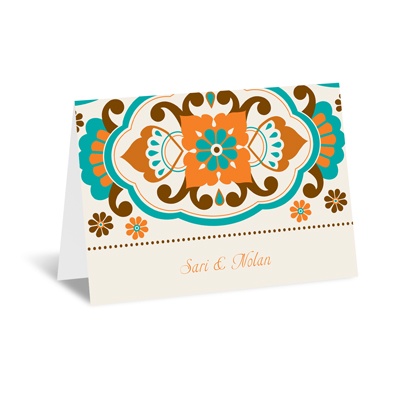 Moroccan Beauty - Peacock - Note Card and Envelope