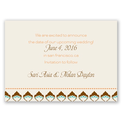 Moroccan Beauty - Peacock - Save the Date Magnet