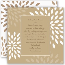 Mod Blossoms - Champagne - Invitation