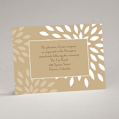 Mod Blossoms - Champagne - Reception Card