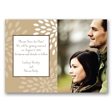 Mod Blossoms - Champagne - Save the Date Magnet