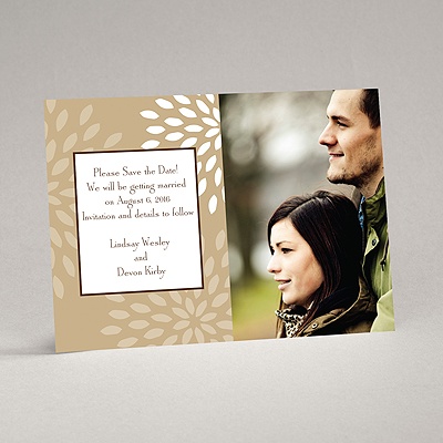 Mod Blossoms - Champagne - Save the Date Magnet