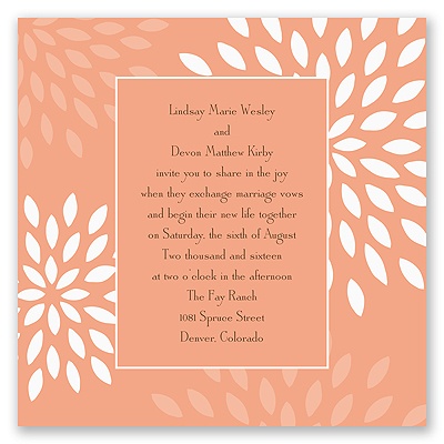Mod Blossoms - Corabell - Invitation