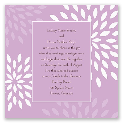 Mod Blossoms - Freesia - Invitation