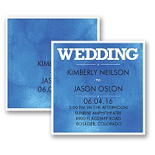Wedding Type - Navy - Invitation