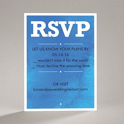Wedding Type - Navy - Response Card and Envelope