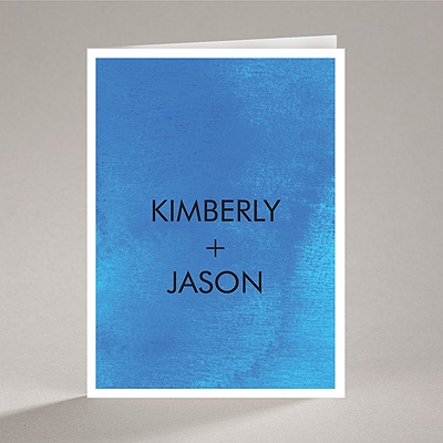 Wedding Type - Navy - Note Card and Envelope