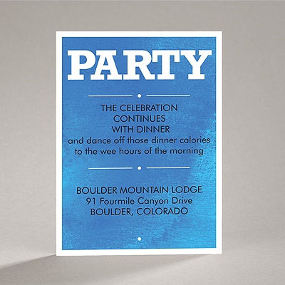 Wedding Type - Navy - Reception Card